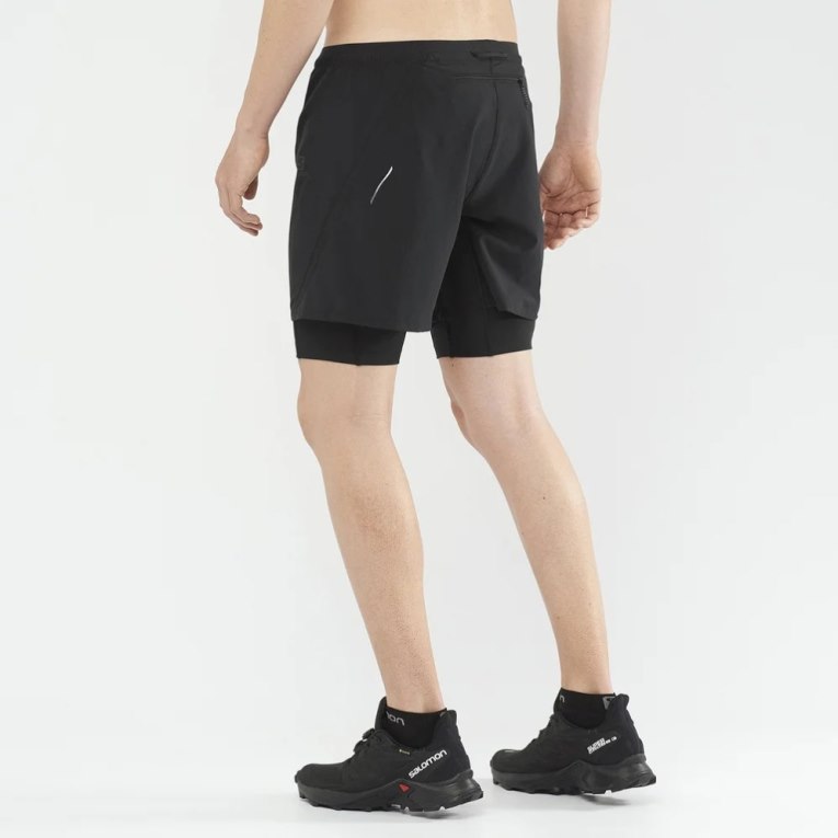 Bermudas Salomon Cross Twinskin Hombre Negros | MX GTNQ308